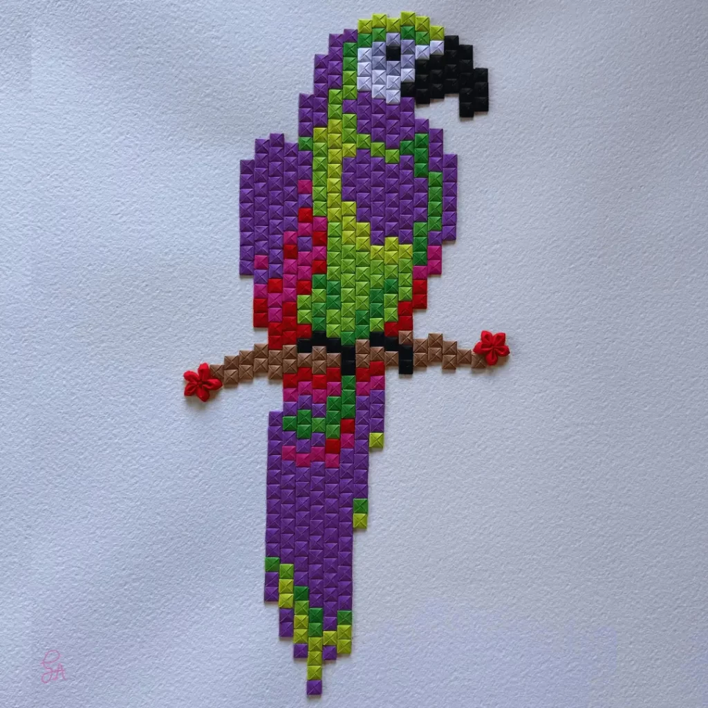 Parrot 3 Origami Portrait